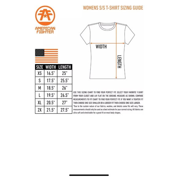 AMERICAN FIGHTER Women's T-Shirt S/S CARMOCHAEL - Picture 5 of 12